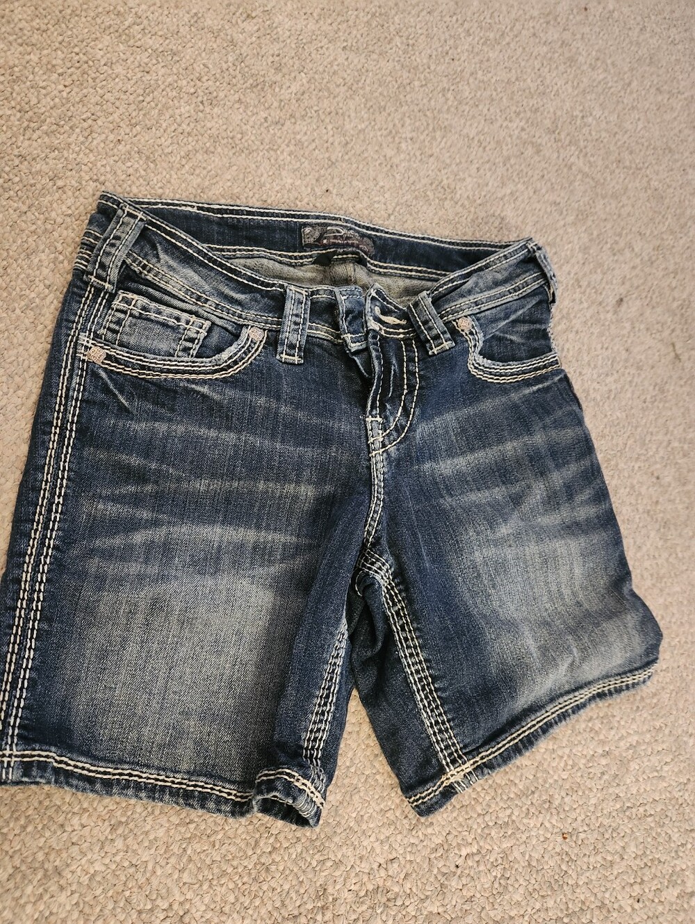 Women's Silver Jeans Co. Dark Blue Washed Denim Shorts